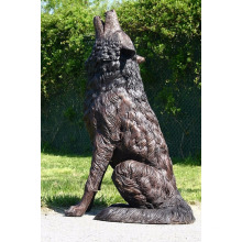 bronze casting foundry metal craft bronze howling wolf statue